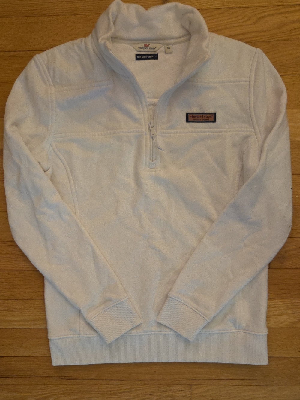 NWOT Vineyard Vines Women's White Cap 1/4 Zip Shep Shirt Pullover XS
